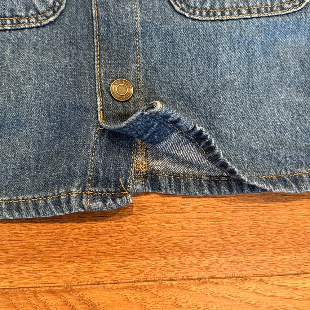 Little Co. By Lauren Conrad Denim Blue Jean Jumper Dress - Size 7 - Picture 16 of 16